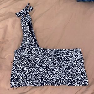 Adika one-shoulder crop top